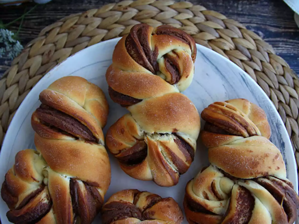 Gevlochten broodjes met Nutella - foto 4