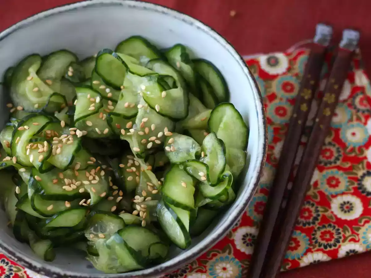 Japanse ingemaakte komkommersalade - foto 2